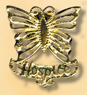 Hospice Butterfly Lapel Pin - Gold (Super Sale) 