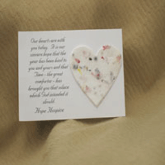 Cast Paper Heart Memorial Anniversary Card