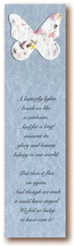 Butterfly Cast Paper Memorial Bookmark